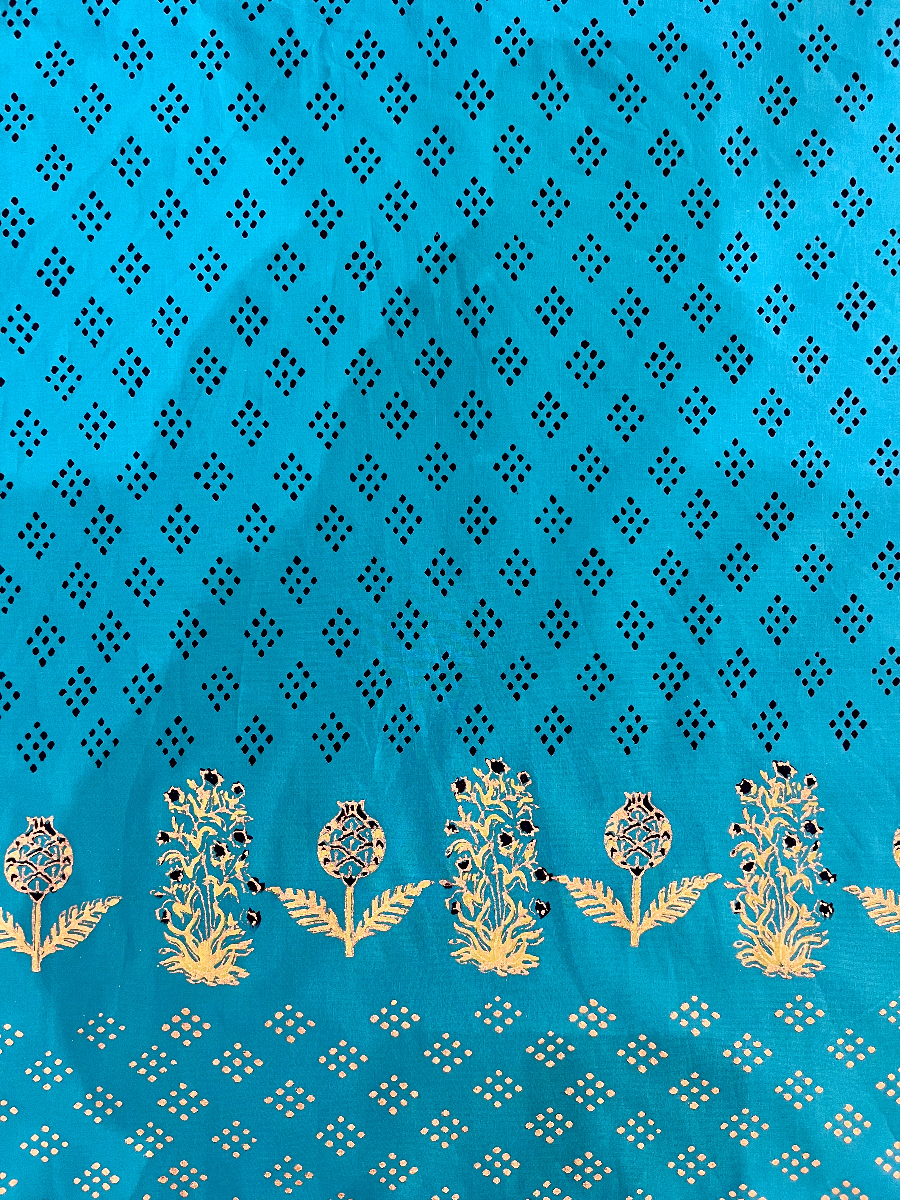 Turquoise Navy Floral - 3 Piece