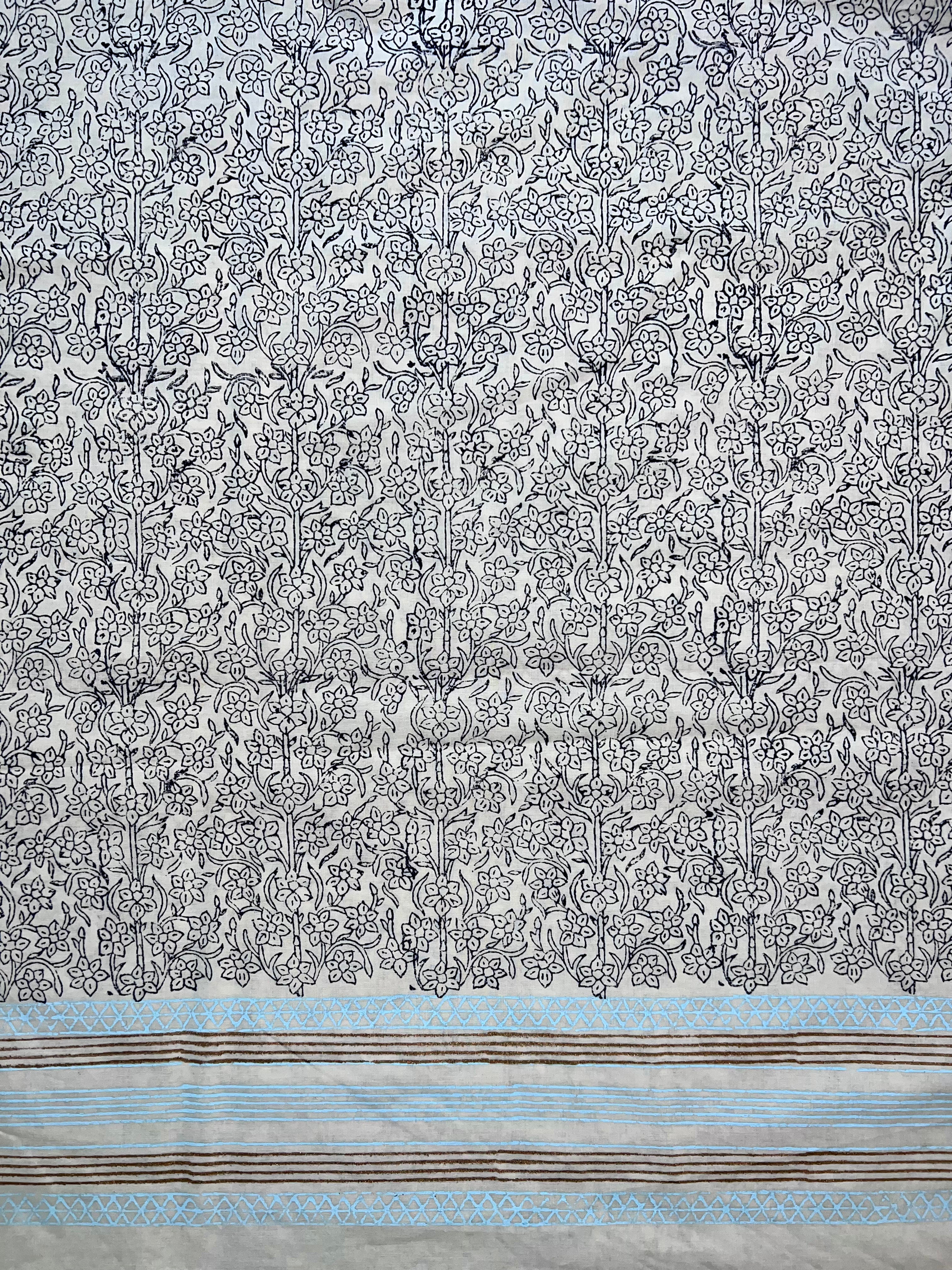 Ivory Skyblue Jaal - 2 Piece