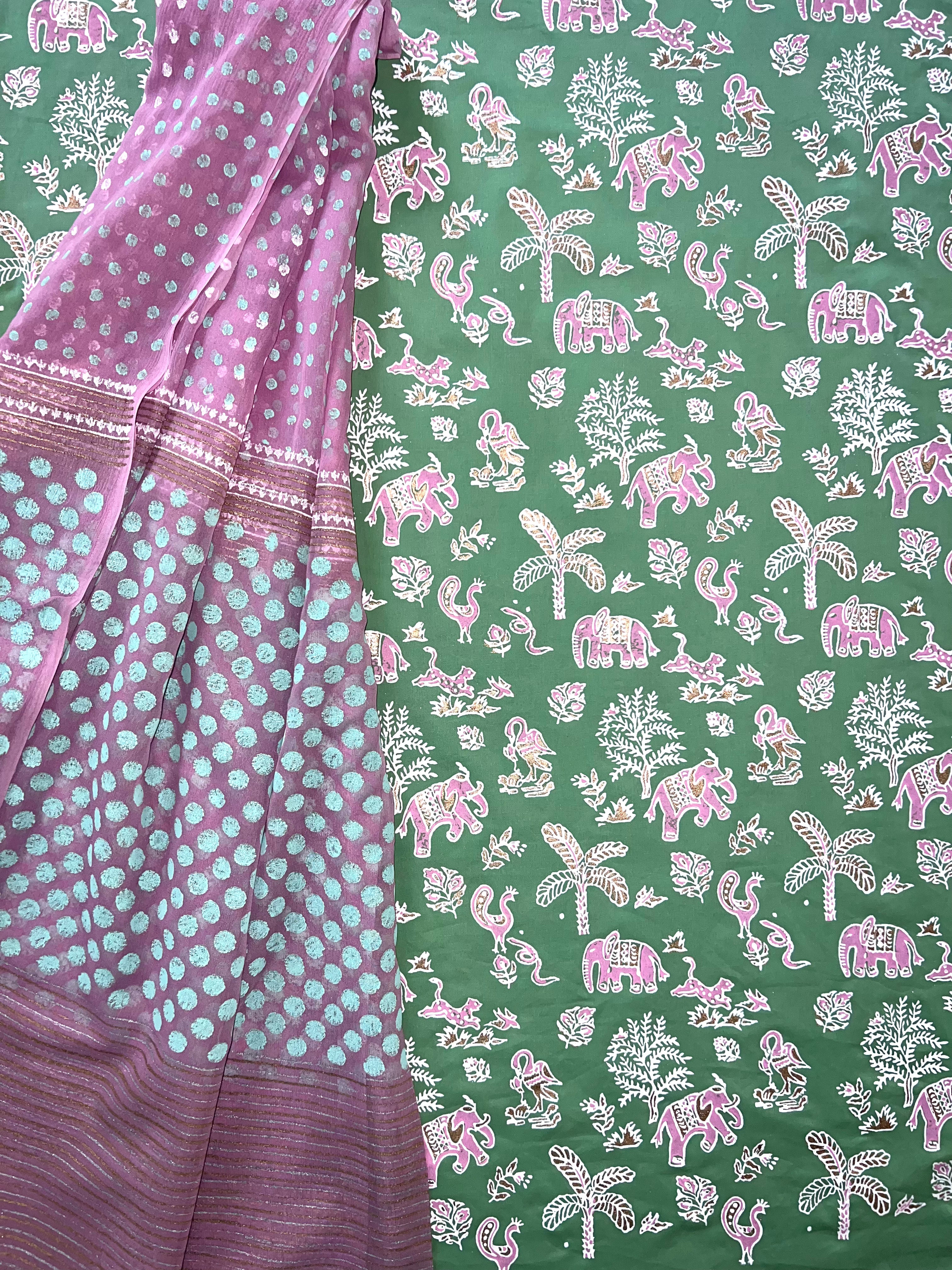 Mint Jungle Jaal - 2 Piece