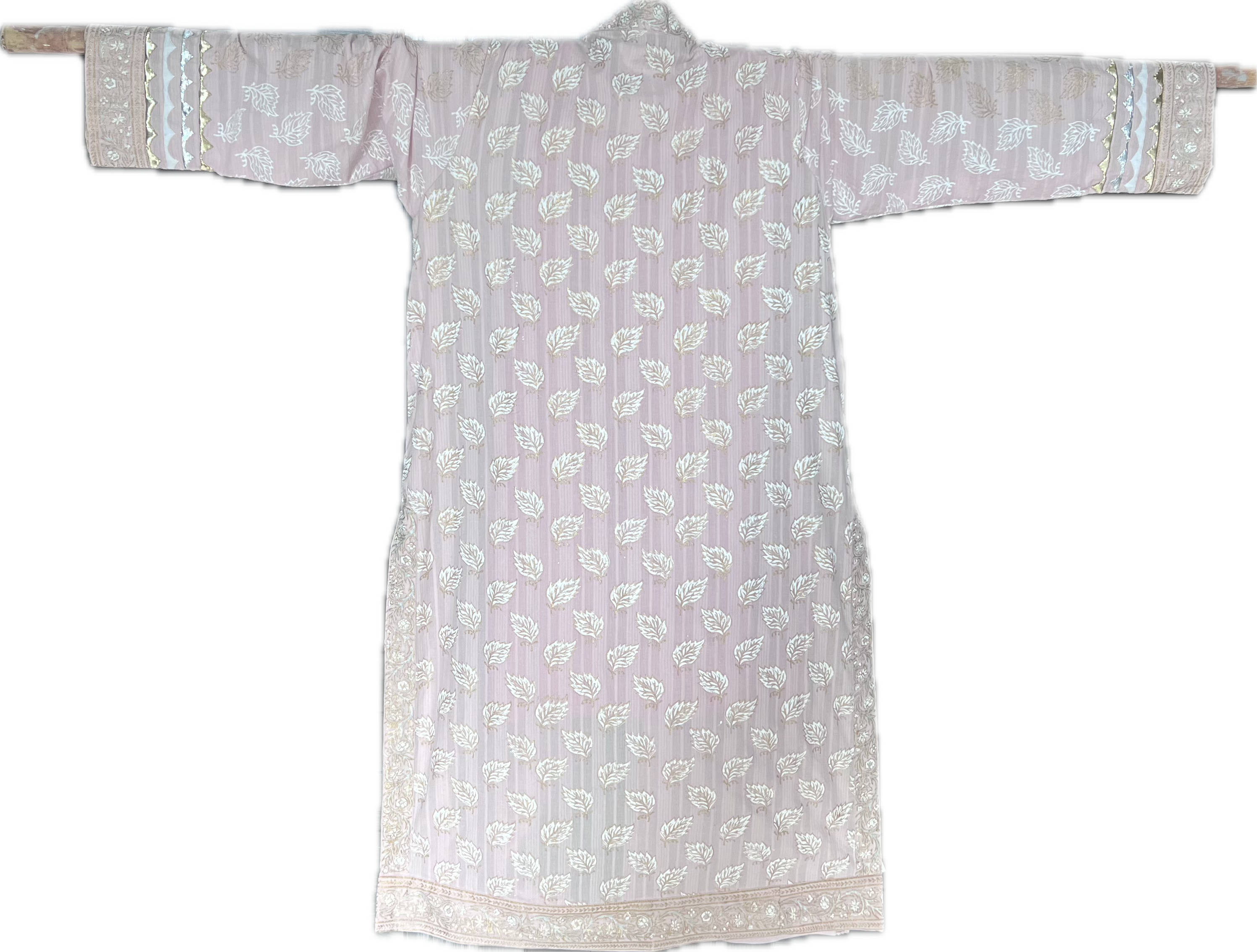 Pale Pink Leaf Gota Shirt