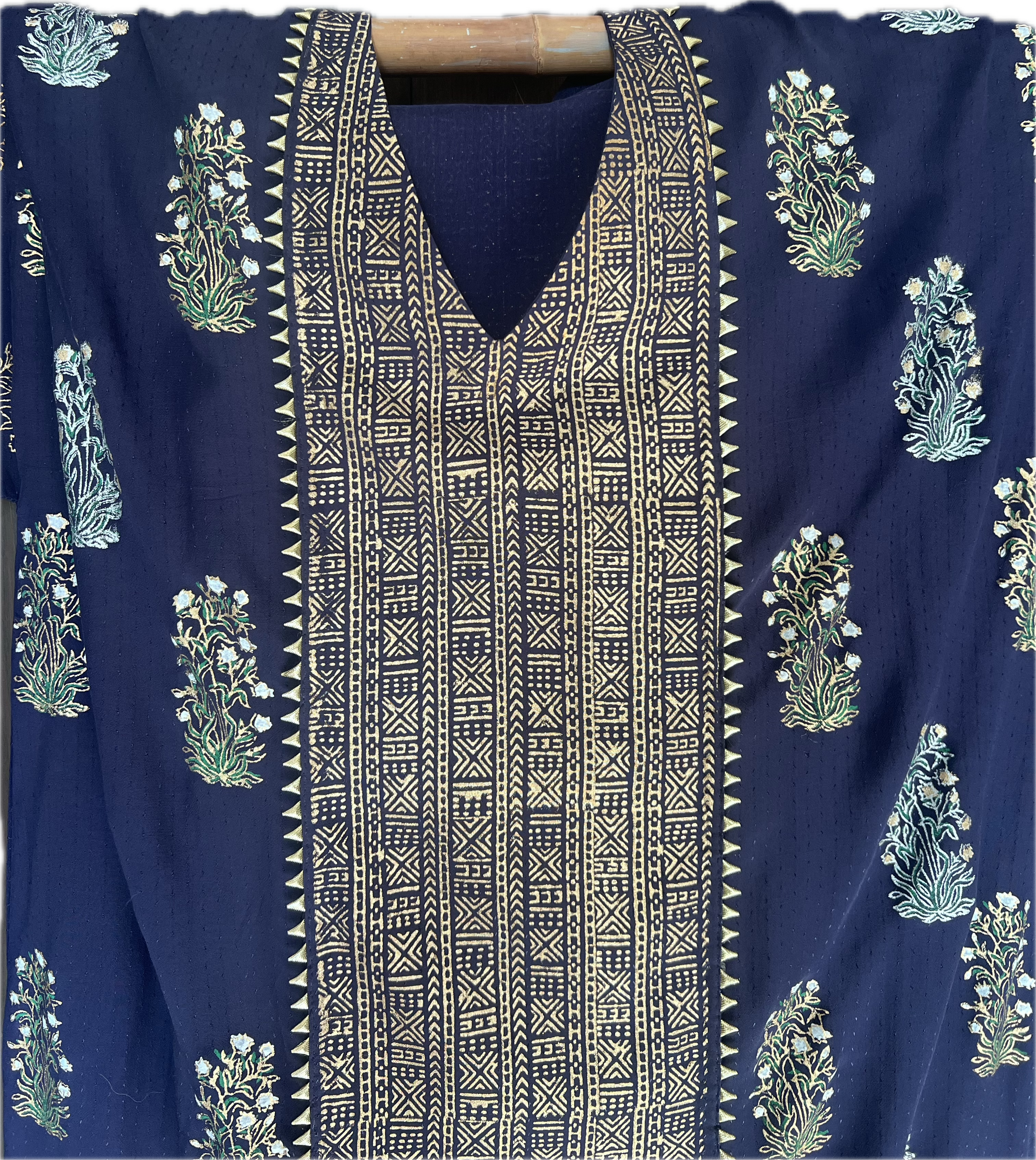 Navy Ornate Gota Kingri