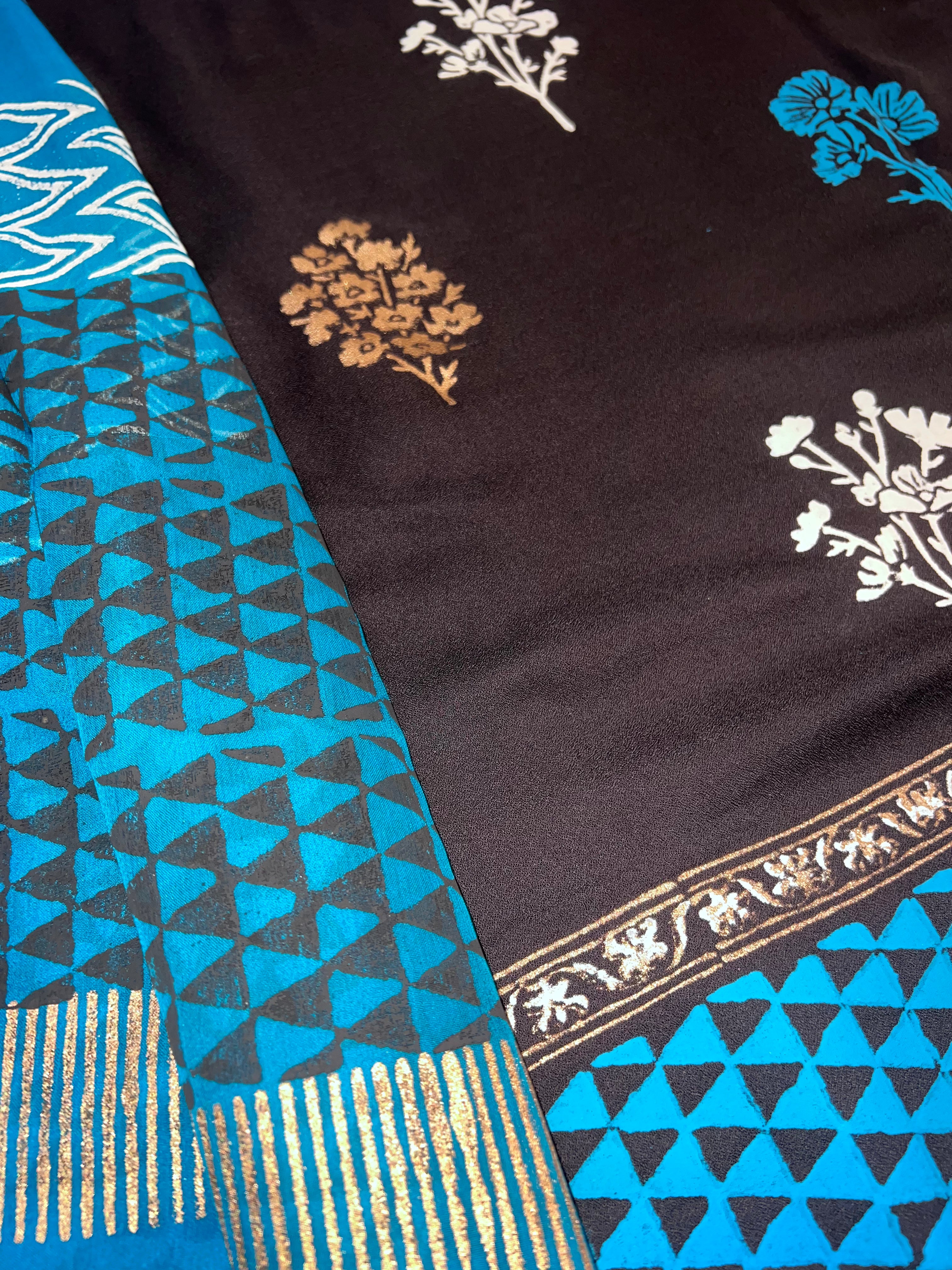 Coffee Brown Floral - 3 Piece