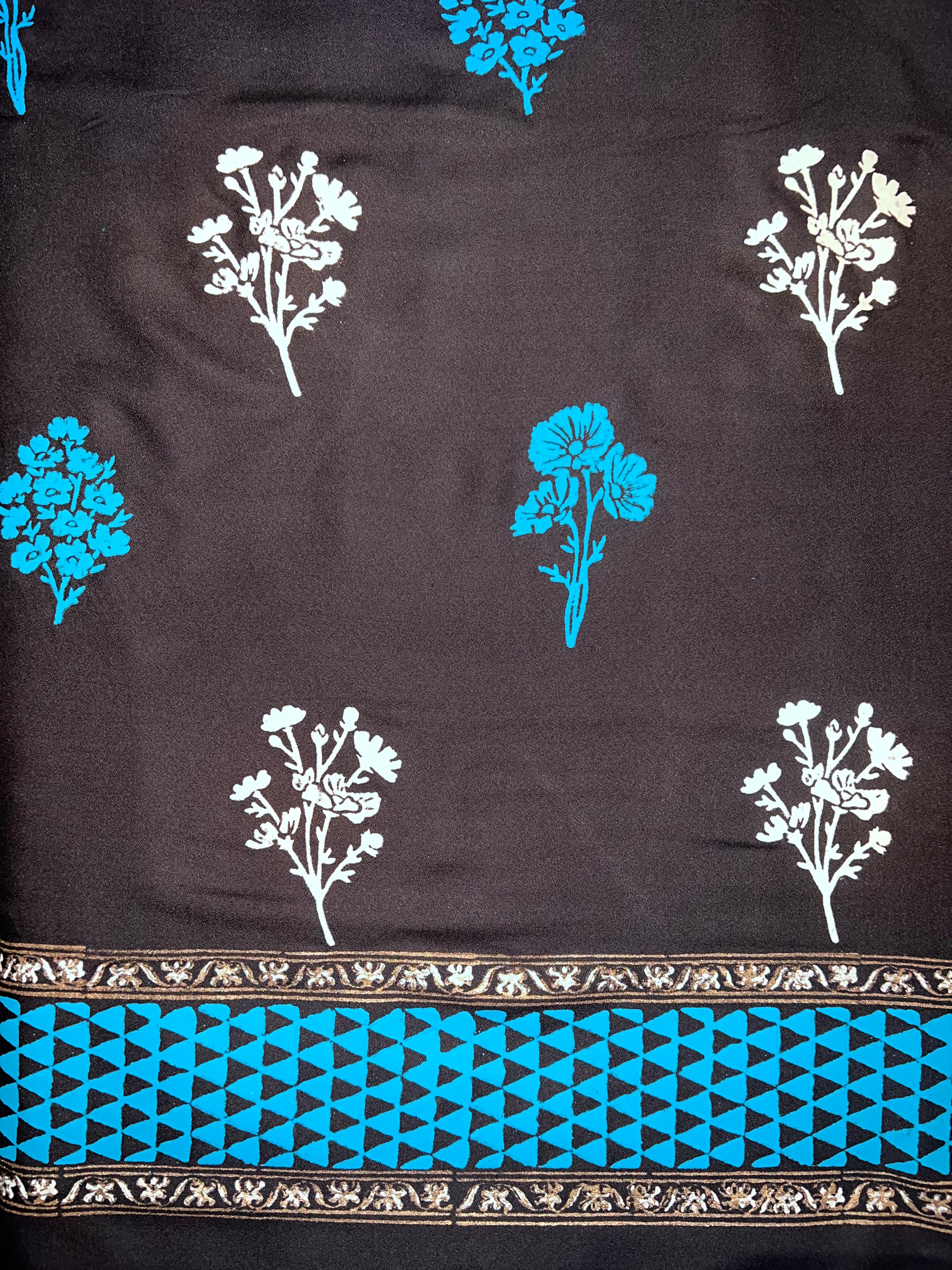 Coffee Brown Floral - 3 Piece