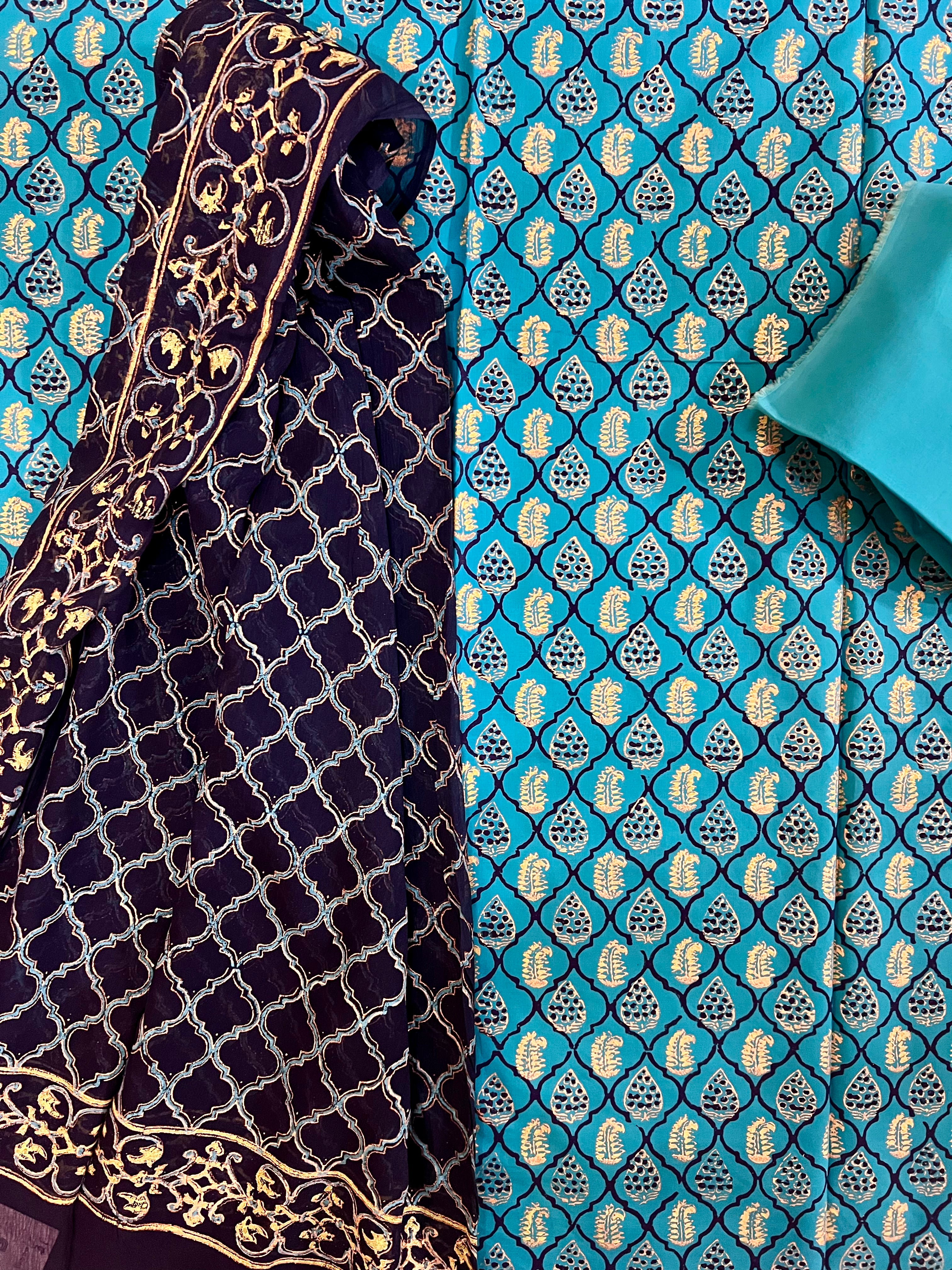 Turquoise Ornate - 3 Piece