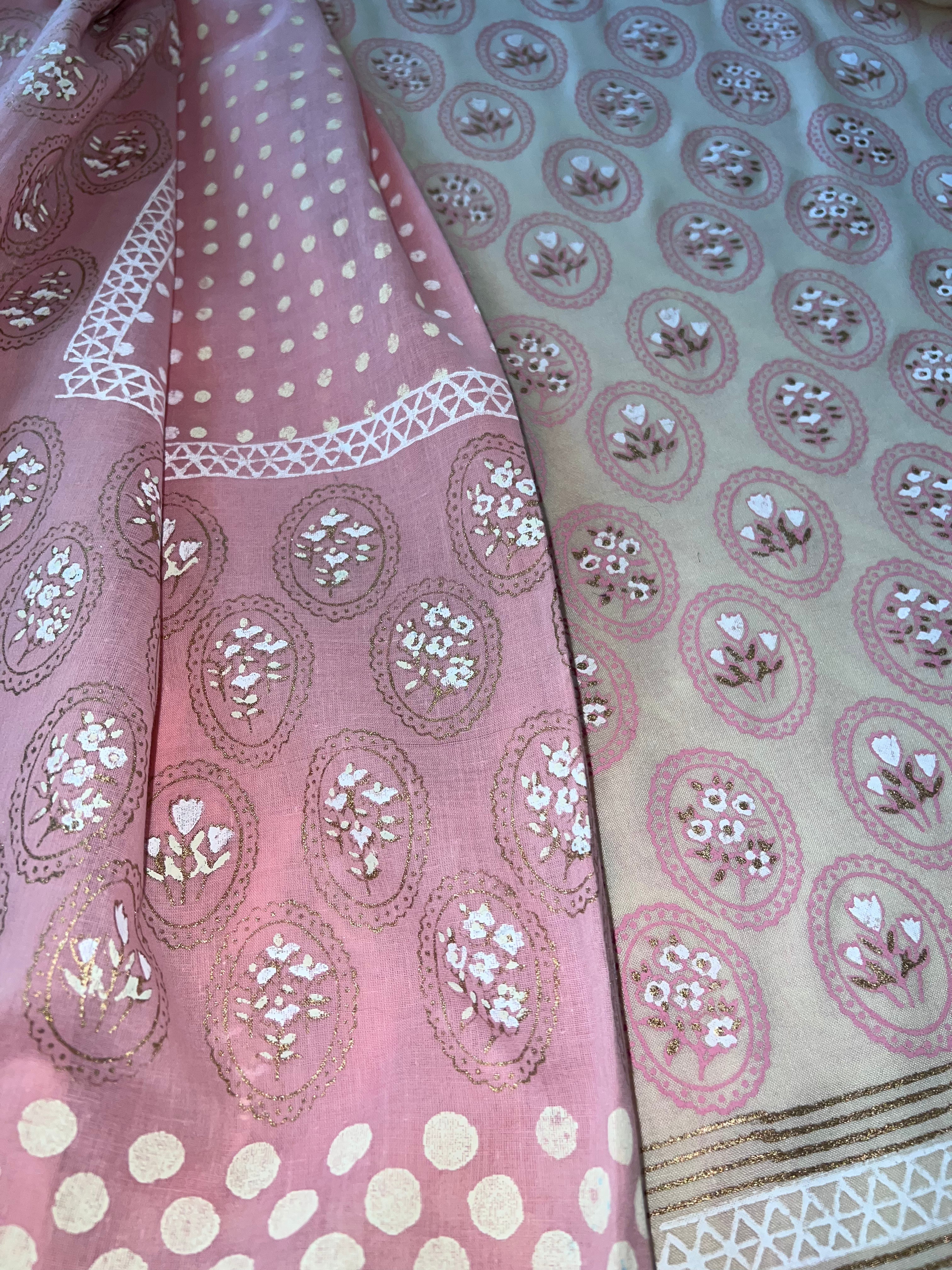 Cream Floral - 3 Piece