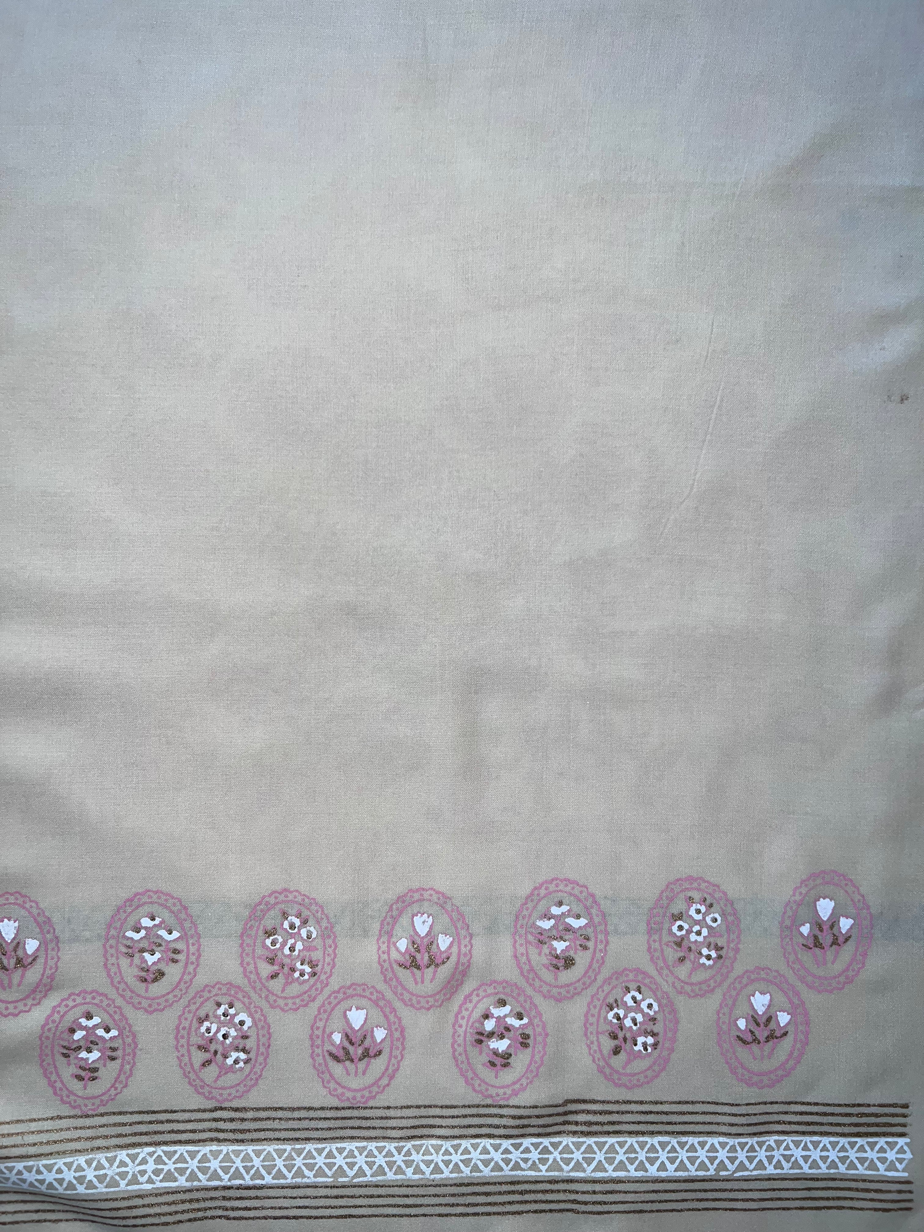 Cream Floral - 3 Piece