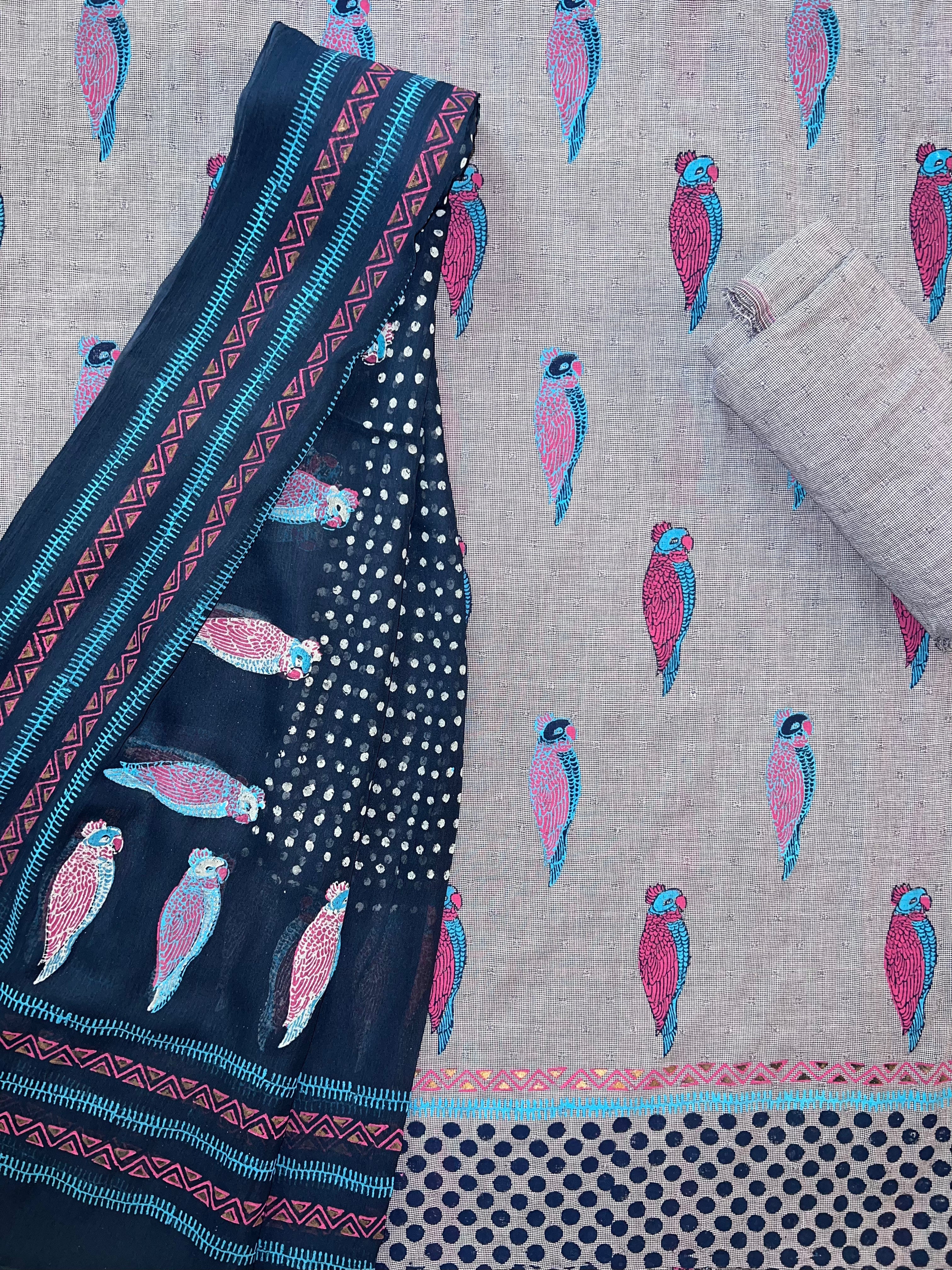 Denim Grey Mithu - 3 Piece