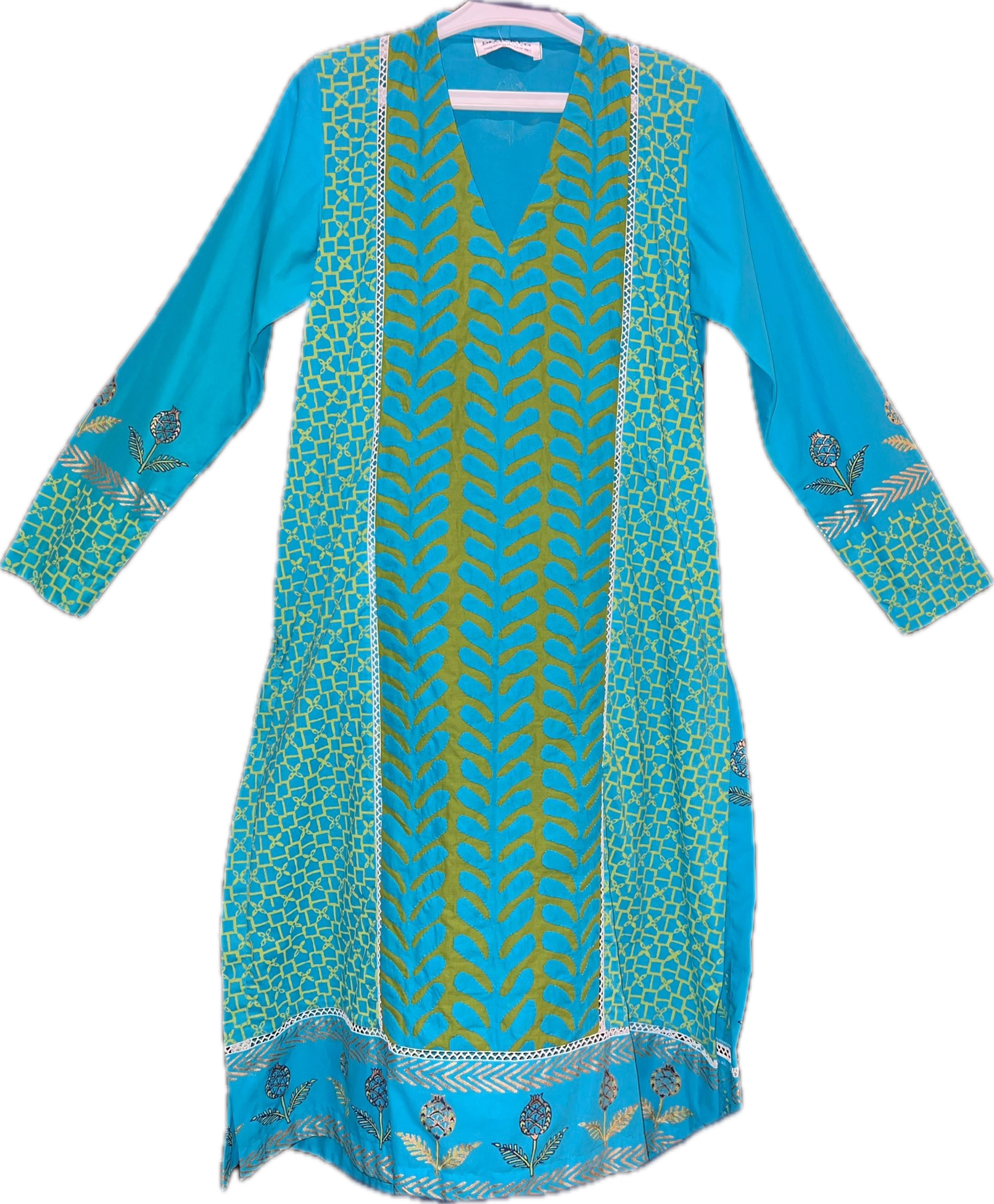 Turquoise Appliqué