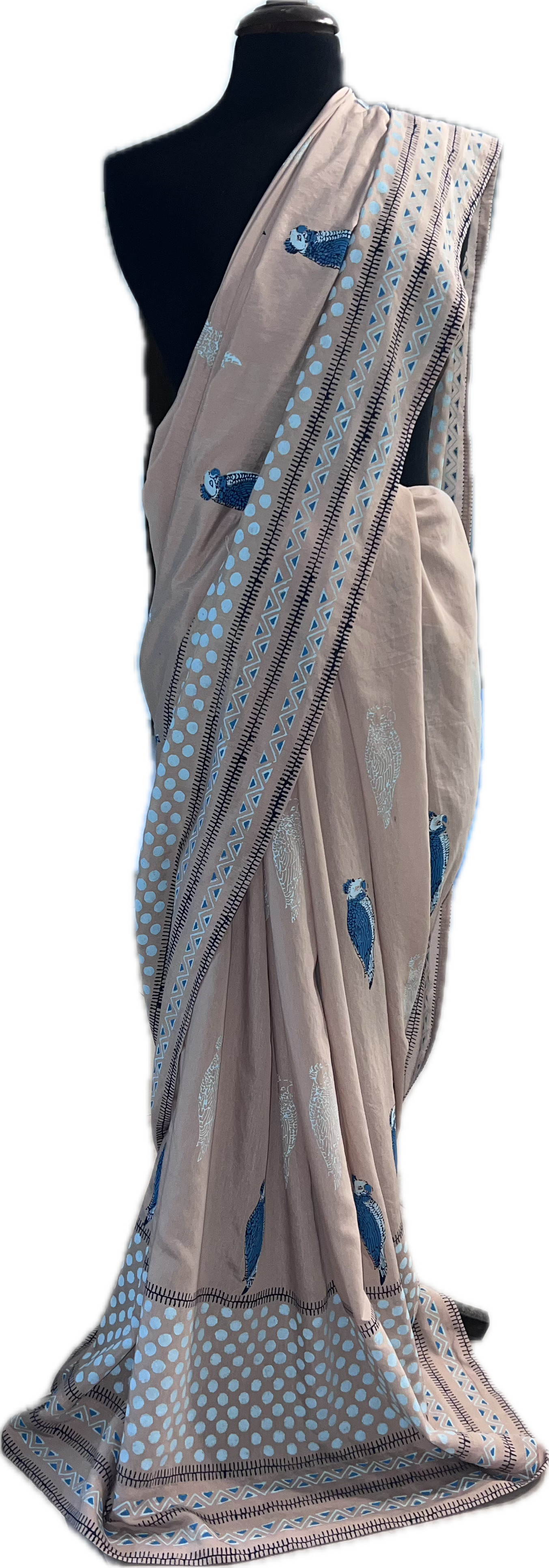 Sand Parrots Saree