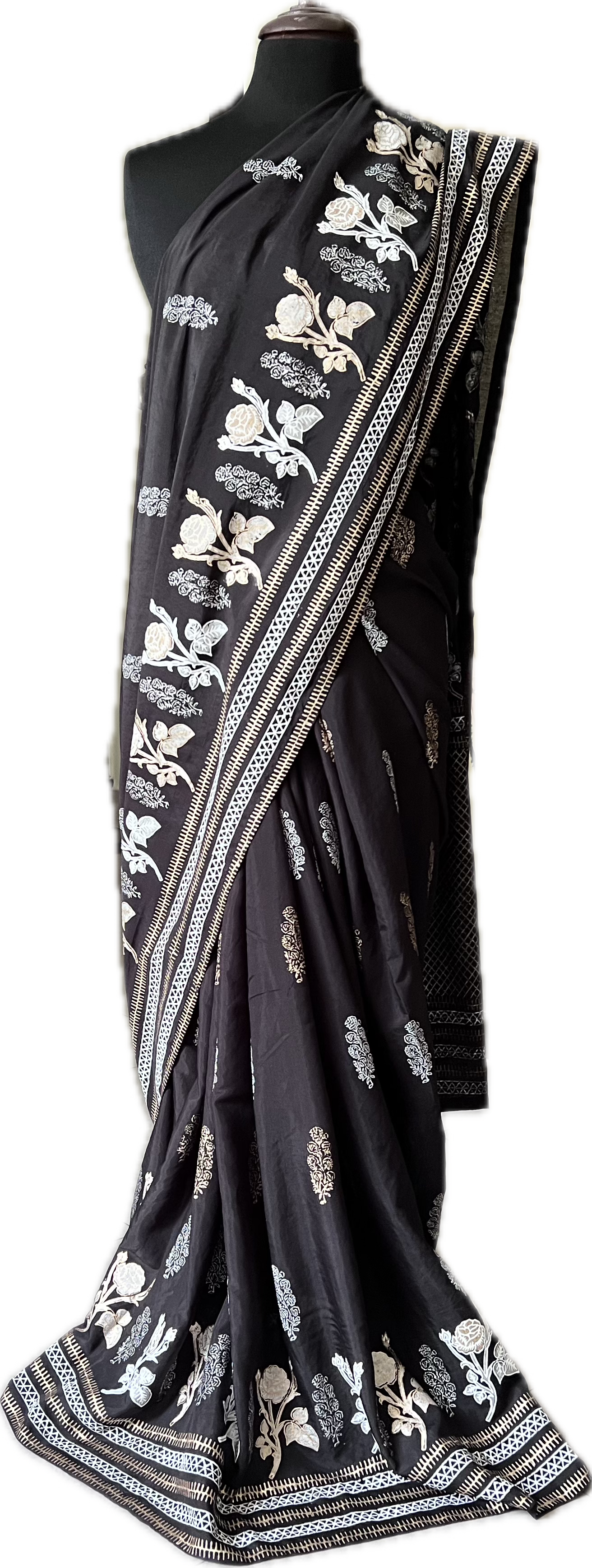 The Black Rose Saree