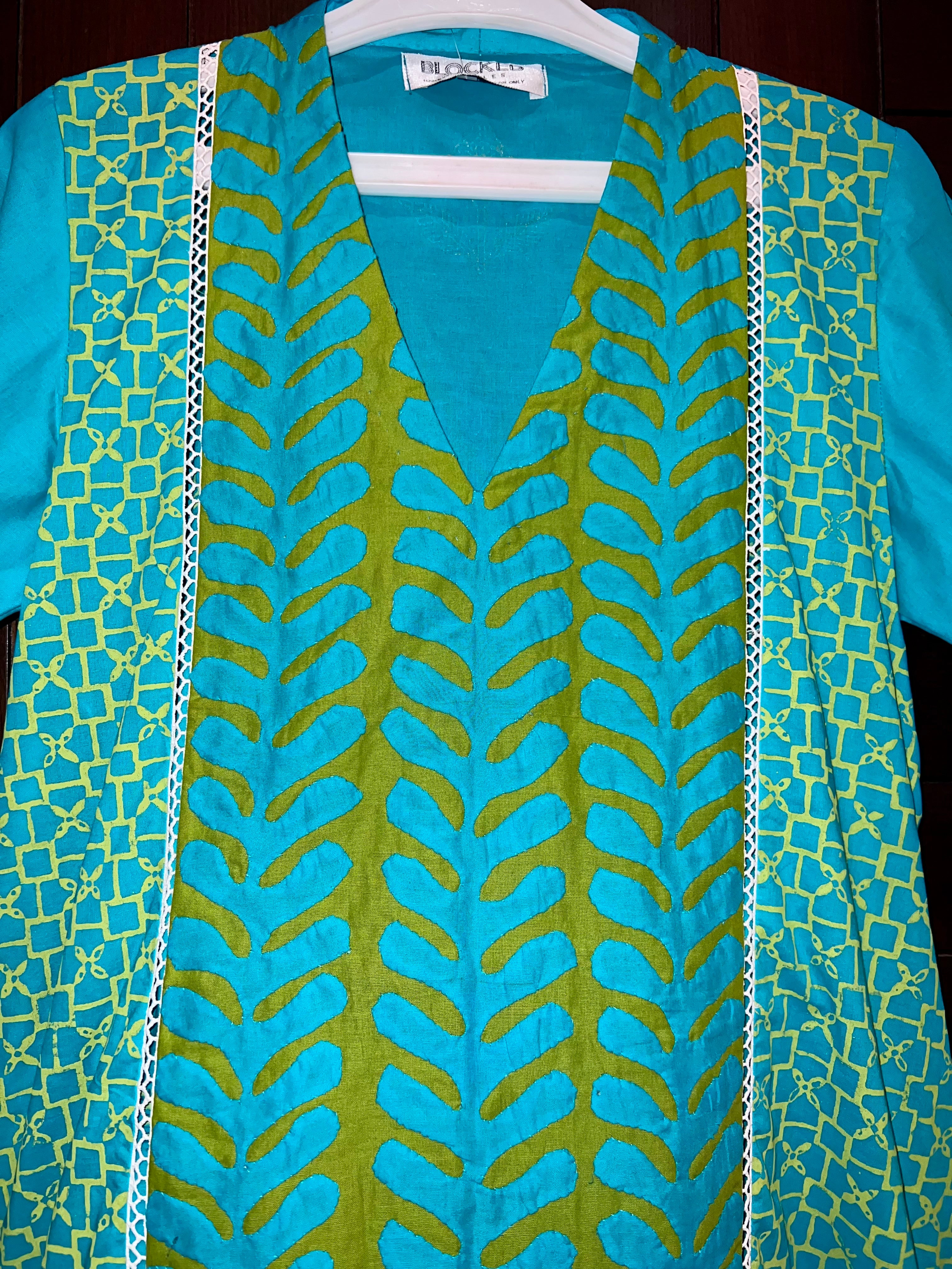 Turquoise Appliqué