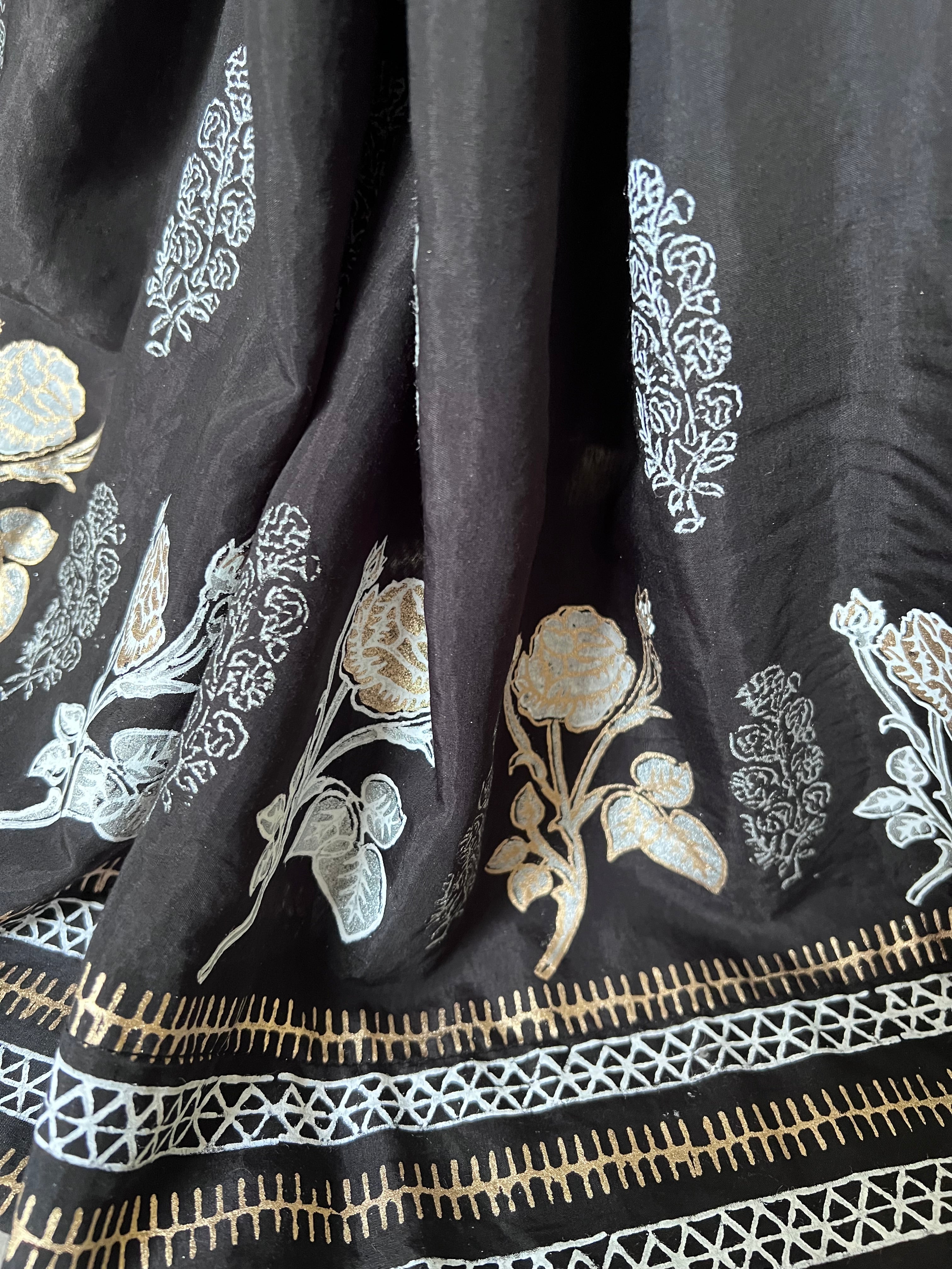 The Black Rose Saree