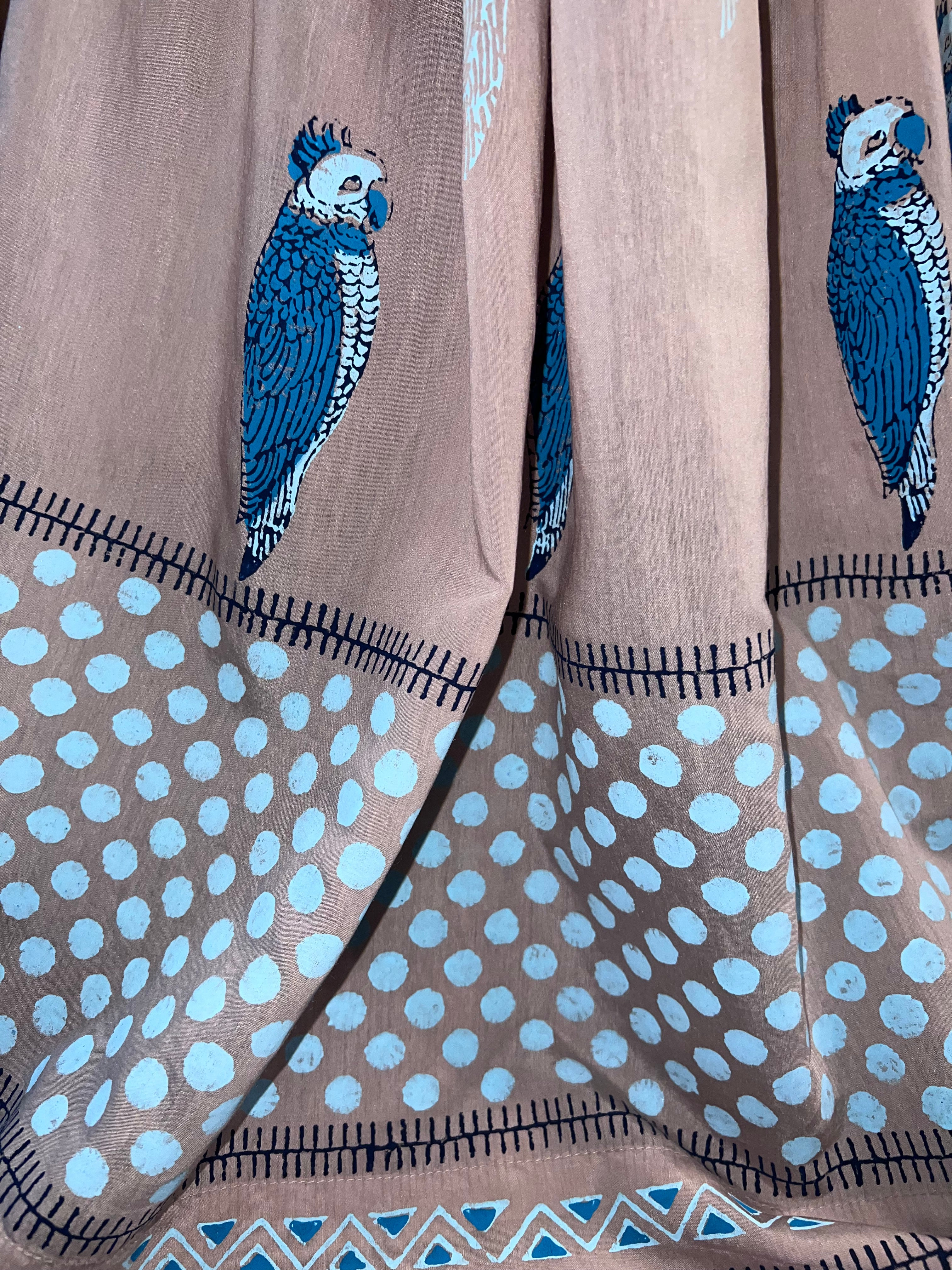 Sand Parrots Saree