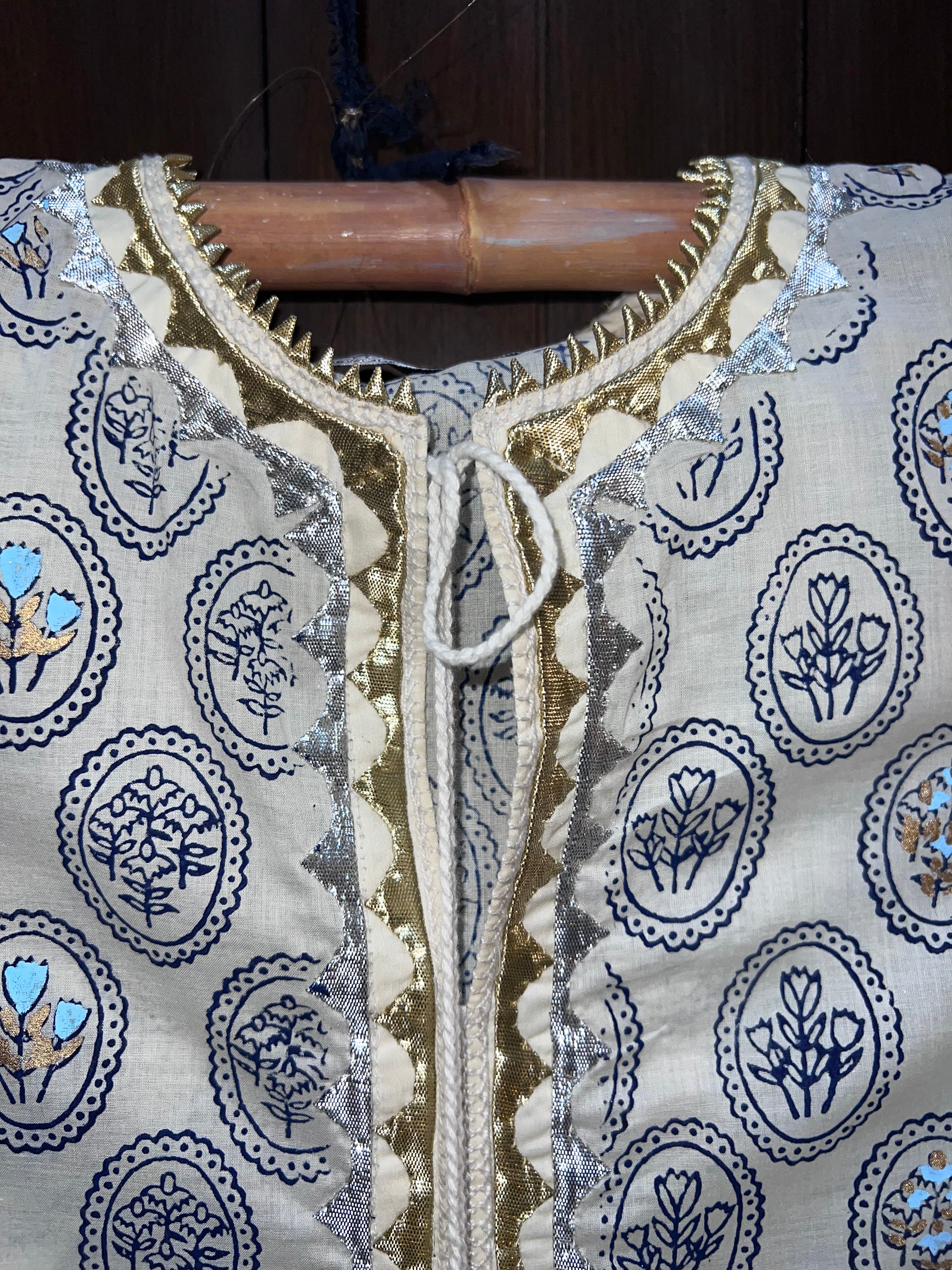 Ivory Floral Gota